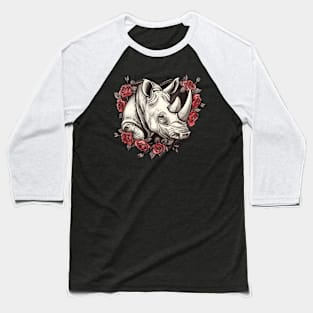 Rhinoceros Love Design Baseball T-Shirt